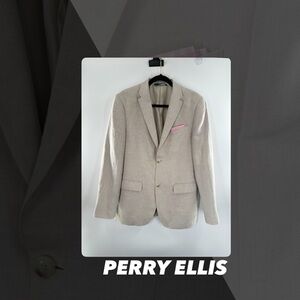 EUC Perry Ellis Linen Blend Blazer